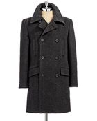 7 Diamonds Wool Pea Coat - Lyst