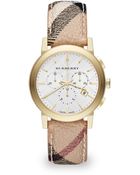 Burberry The City Gold-toned Stainless Steel Watch - Lyst