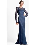 Dolce & Gabbana Long Sleeve Lace Gown - Lyst