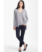 Eileen Fisher Fine Merino Jersey Cardigan - Lyst