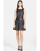 RED Valentino Sleeveless Nappa Leather Dress - Lyst