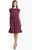 St. John Gathered Matte Jersey Dress - Lyst