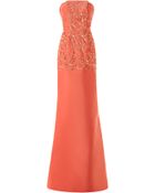 Bibhu Mohapatra Fracture Etched Strapless Gown - Lyst