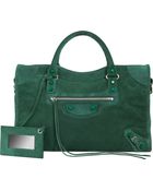 Balenciaga Baby Daim Classic City Bag - Lyst