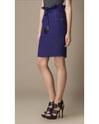 Burberry Silk Paperbag Waist Skirt - Lyst