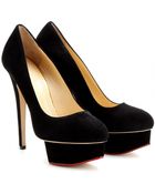 Charlotte Olympia Dolly Suede Platform Pumps - Lyst