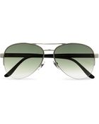 Gucci Metal and Acetate Aviator Sunglasses - Lyst