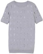Tibi Hole Knit Sweater - Lyst