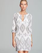 Echo Island Ikat Sequined Tunic Swim Coverup - Lyst