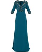 Elie Saab Beaded Top and Slve Ls Gown - Lyst