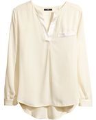 H&M Satin Blouse - Lyst