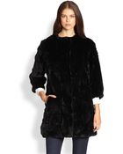 Jocelyn Short Rabbit Fur Coat - Lyst