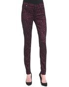 7 For All Mankind Flocked Sateen Skinny Pants - Lyst