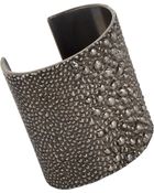 Givenchy Palladium Shagreen Textured Cuff - Lyst