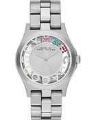 Marc By Marc Jacobs Henry Silvertone Skeleton Watch - Lyst