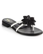 Fendi Jungle Flower Patent Leather Thong Sandals - Lyst