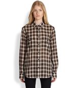 Saint Laurent Plaid Shirt - Lyst