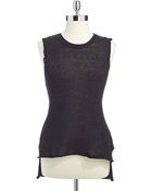T Tahari Sleeveless Sweater with Hilo Hem - Lyst