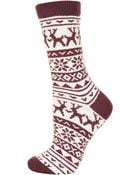 Topshop Chunky Reindeer Fairisle Socks - Lyst