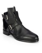 Pierre Hardy Leather Cutout Motorcycle Boots - Lyst