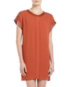 Rachel Zoe Snap Shift Dress Rust - Lyst