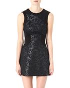 Sandro Reine Texturedpanel Dress - Lyst