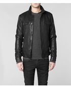 AllSaints Brading Leather Jacket - Lyst