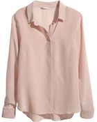 H&M Silk Blouse - Lyst