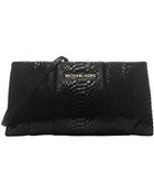 MICHAEL Michael Kors Daria Pleated Leather Clutch - Lyst