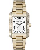 Michael Kors Jewel-encrusted Square Watch - Lyst