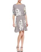 Piazza Sempione Gathered-Waist Printed Jersey Dress - Lyst