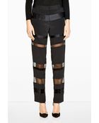 3.1 Phillip Lim Silk Grunge Sheer Panel Trousers - Lyst