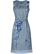 Oscar de la Renta Kneelength Dress - Lyst