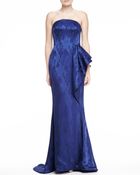 Pamella Roland Strapless Mermaid Jacquard Gown - Lyst