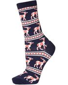 Topshop Reindeer Snowflake Ankle Socks - Lyst