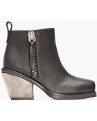 Giuseppe Zanotti Black Leather Armoured Heel Sidney Boot - Lyst