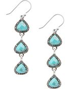 Lucky Brand Linear Turquoise Drop Earrings - Lyst
