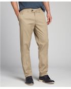 Zegna Sport Khaki Carbon Brushed Cotton Canvas Flat Front Pants - Lyst