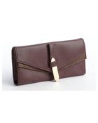 Kooba Plum Leather Trifold Continental Wallet - Lyst