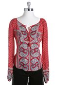 Lucky Brand Kat Mixed Print Top - Lyst