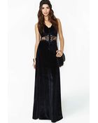 Nasty Gal Jarlo Siobhan Velvet Maxi Dress - Lyst