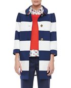 Kate Spade Franny 34sleeve Striped Coat - Lyst