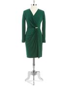 MICHAEL Michael Kors Petite Long Sleeved Wrap Dress - Lyst