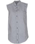 Mm6 By Maison Margiela Sleeveless Shirt - Lyst