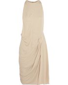 Acne Studios Piper Draped Stretch Jersey Dress - Lyst