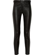 Alexander McQueen Stretch leather Skinny Pants - Lyst
