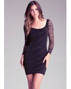 Bebe Paige Open Stitch Dress - Lyst