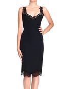 Ermanno Scervino Sleeveless Technical Fabric Lace Dress - Lyst
