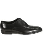Ferragamo Rubber Sole Leather Oxford Shoes - Lyst