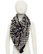 Armani Jeans Scarf Logo Polka Dot - Lyst
